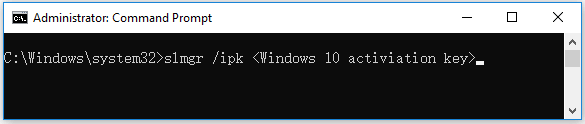 windows 10 activation from command line
